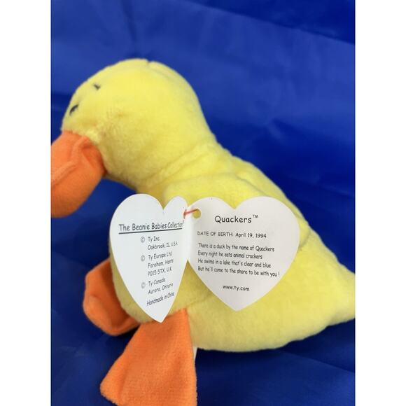 Ty Beanie Babies Quackers Duck - Picture 9 of 10
